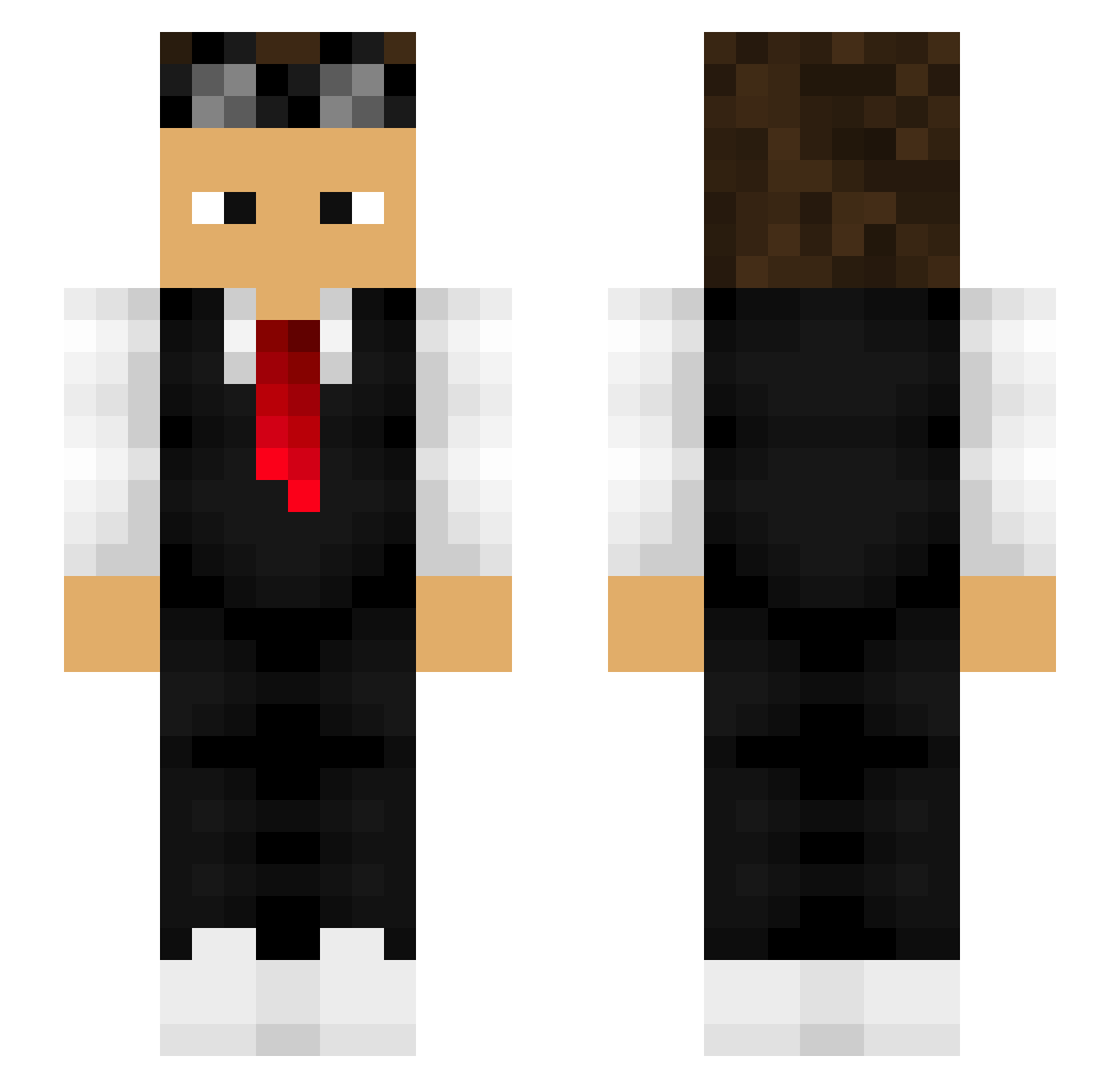 Gavnnnn Minecraft skin, front and back view