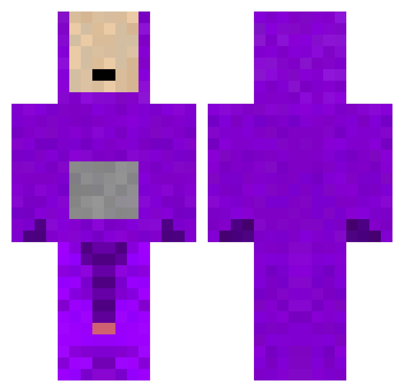 BodyBuilding Minecraft skin, front and back view