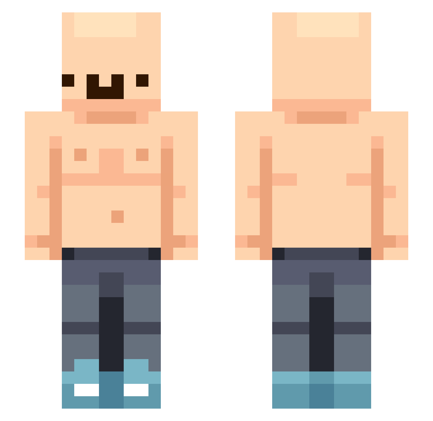 llupii Minecraft skin, front and back view