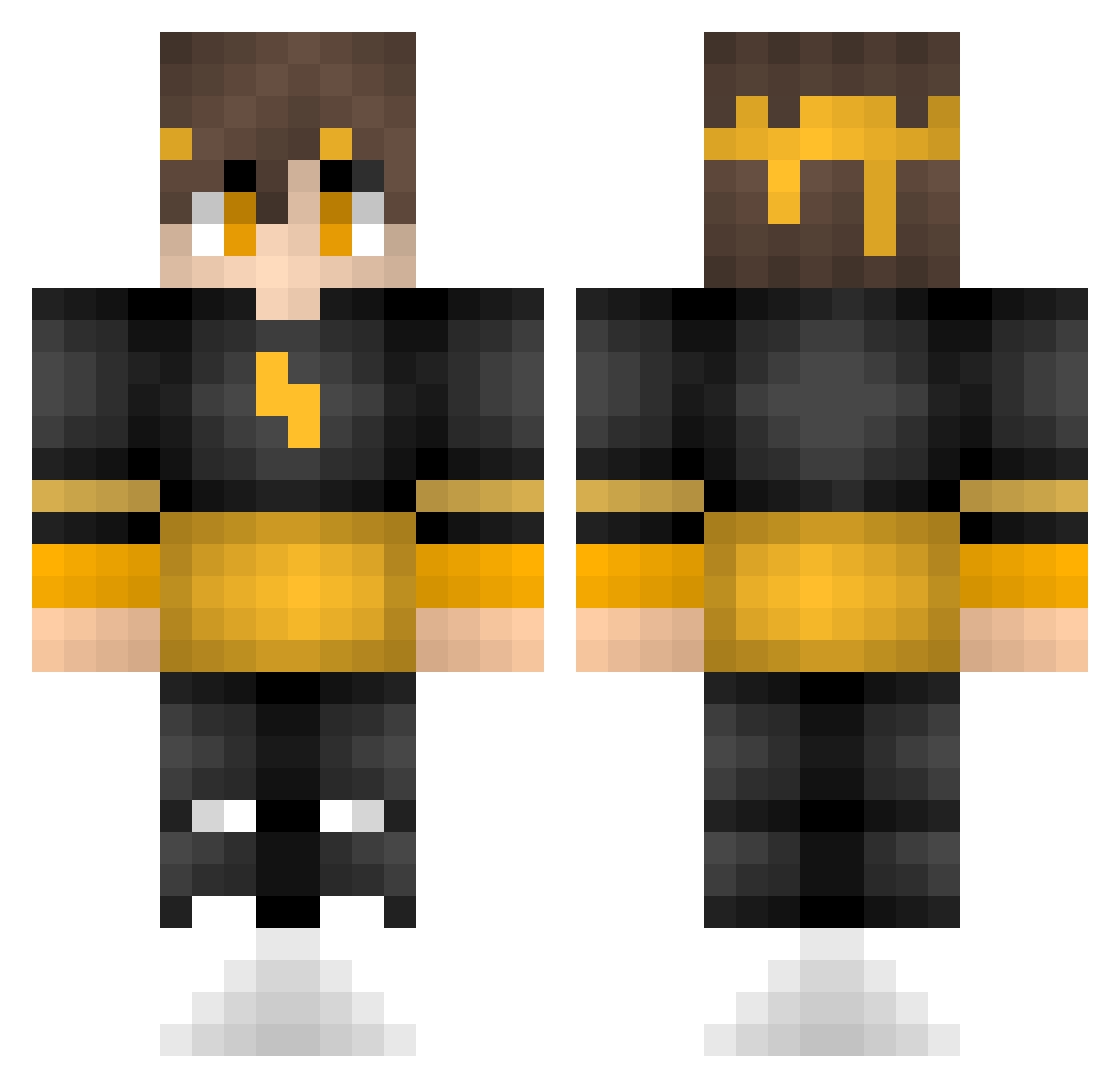 Flibey Minecraft skin, front and back view
