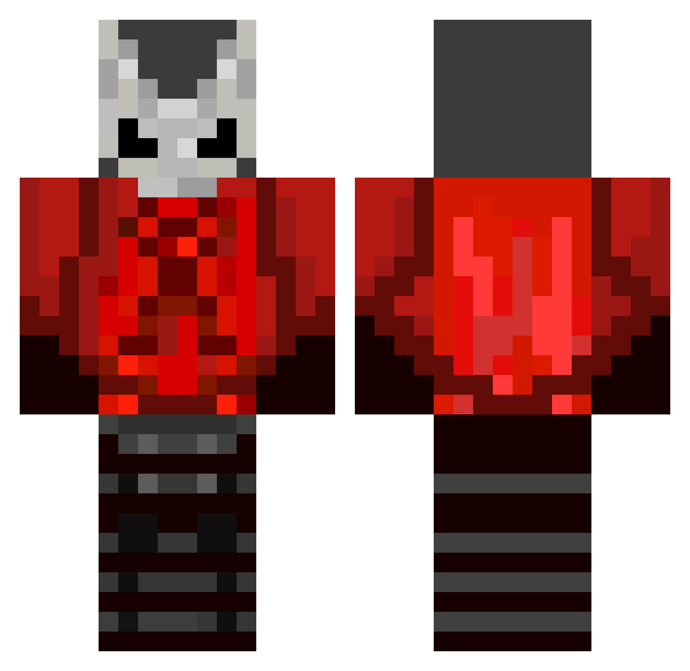 NightHawkMC Minecraft skin, front and back view