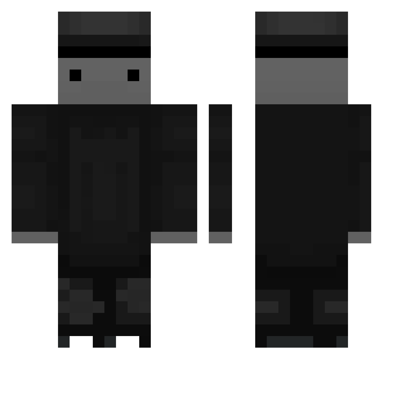 Chrischoshoi Minecraft skin, front and back view
