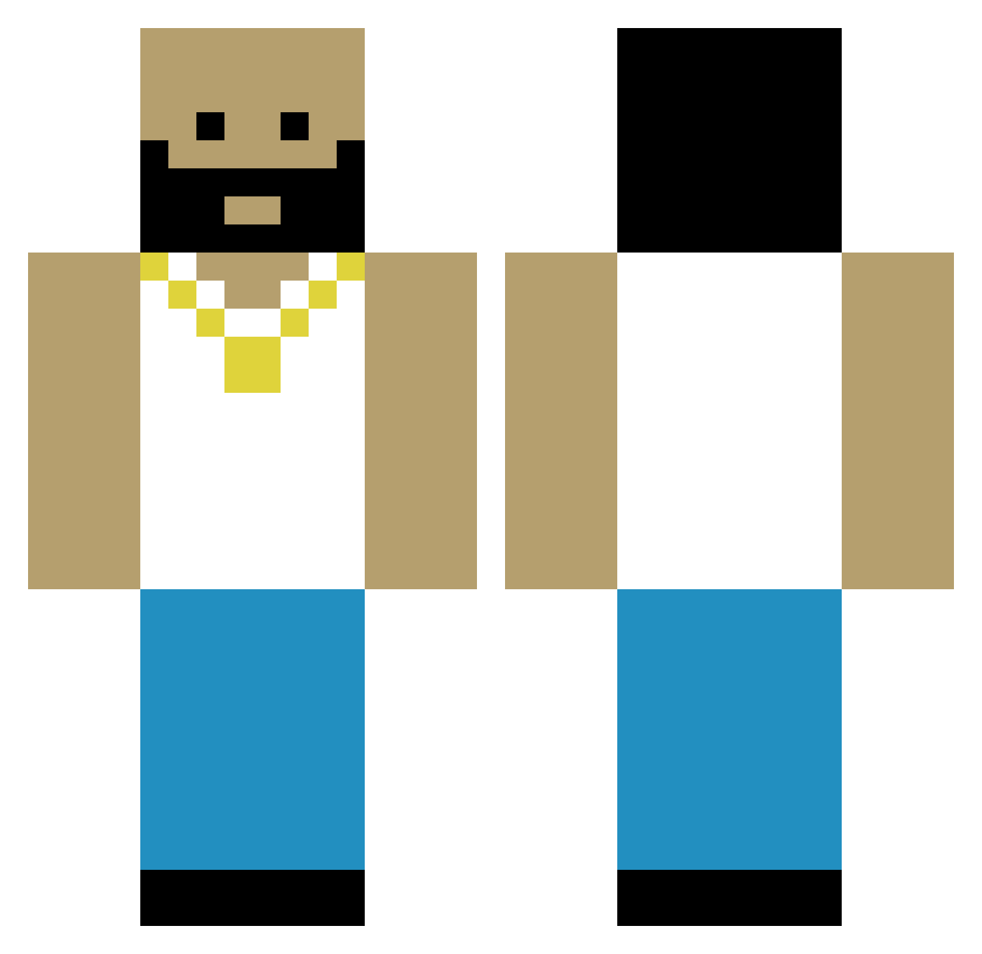 GM_23 Minecraft skin, front and back view