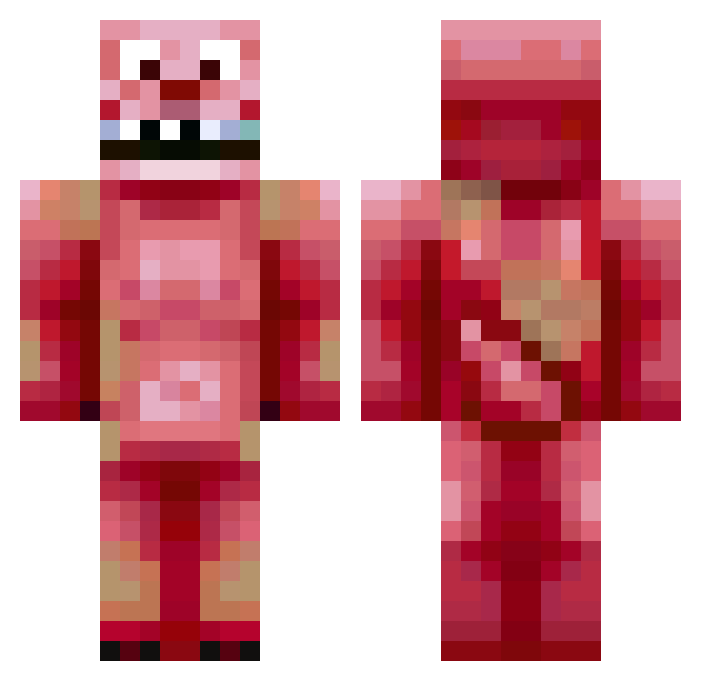 shully Minecraft skin, front and back view