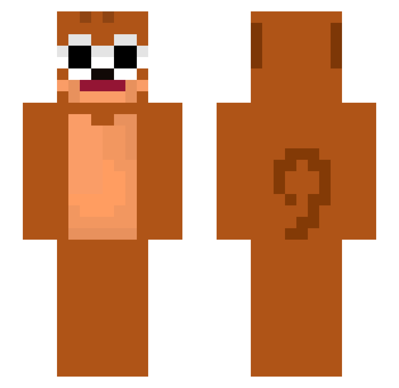 TheR3ALJerry Minecraft skin, front and back view