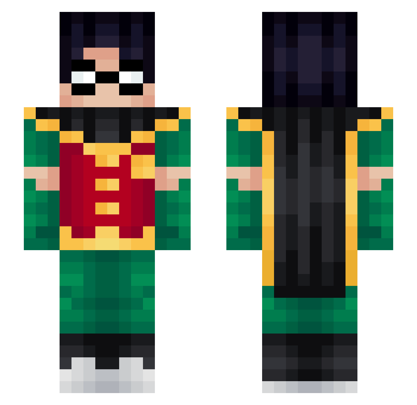 bagel13124 Minecraft skin, front and back view