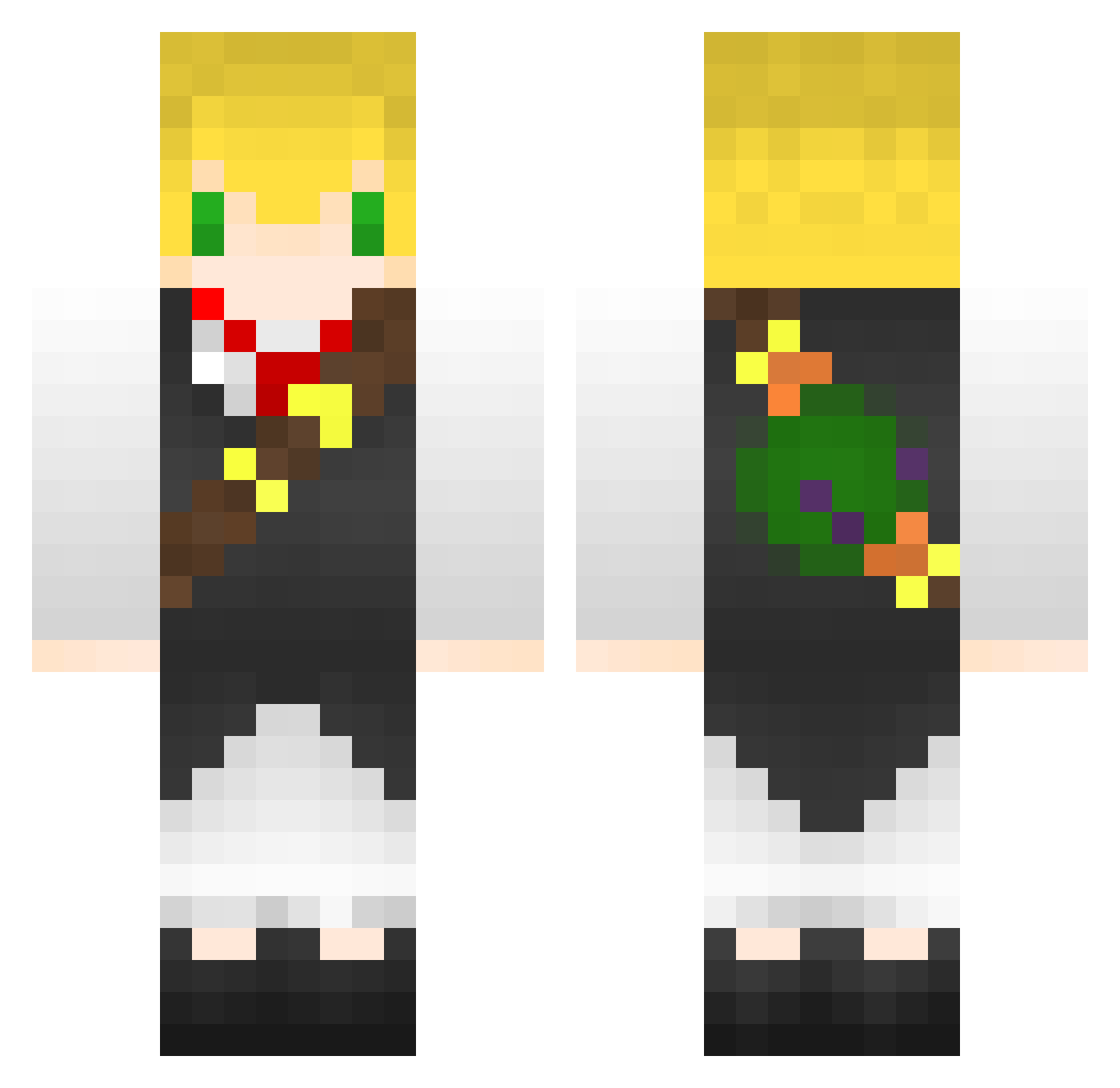 Jeff0519 Minecraft skin, front and back view