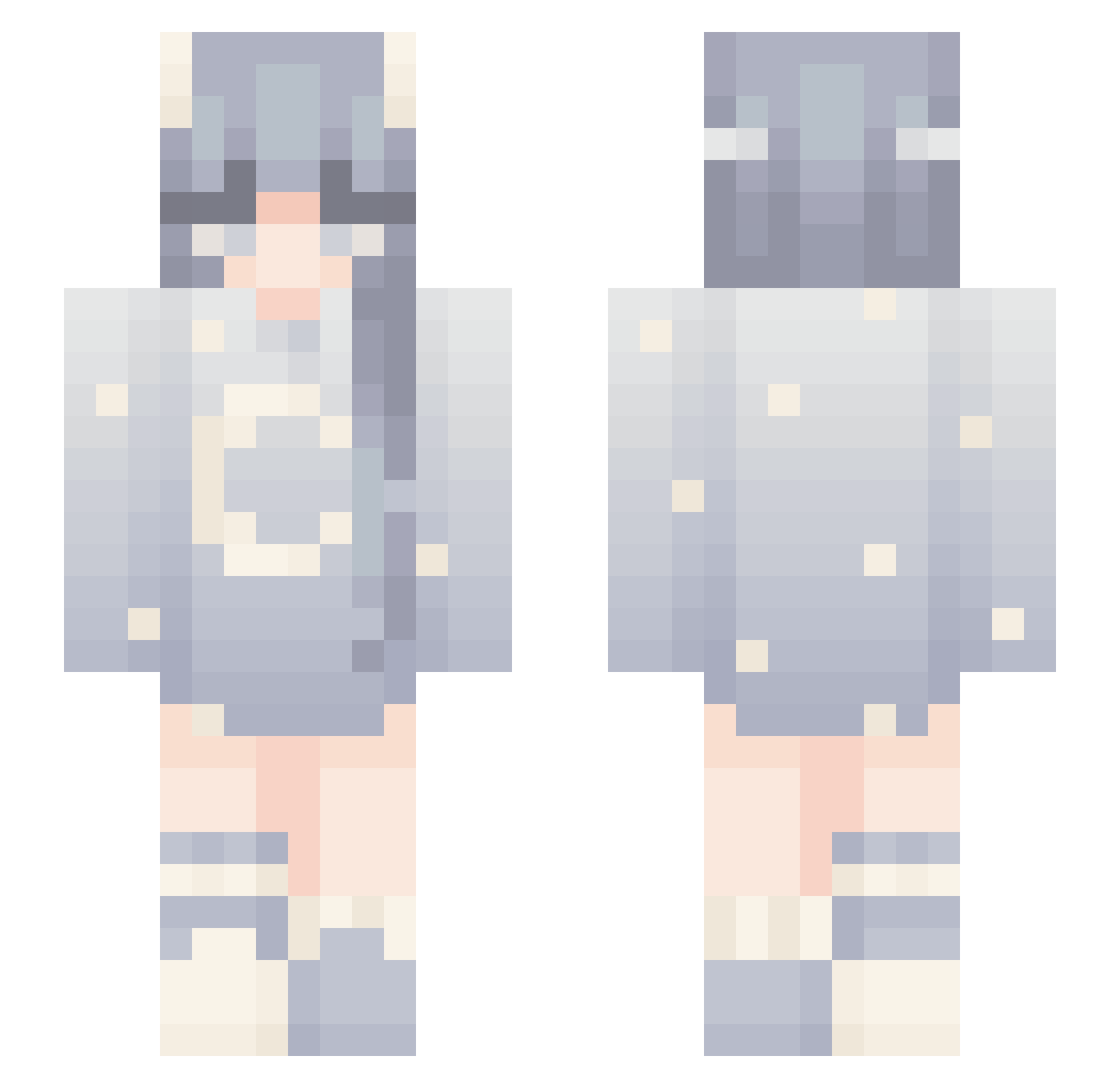 Webnamoro_ Minecraft skin, front and back view