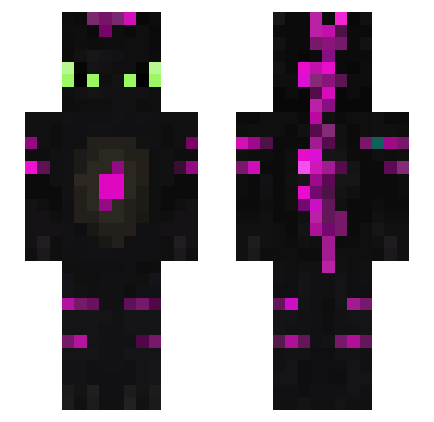 Pikl_God Minecraft skin, front and back view