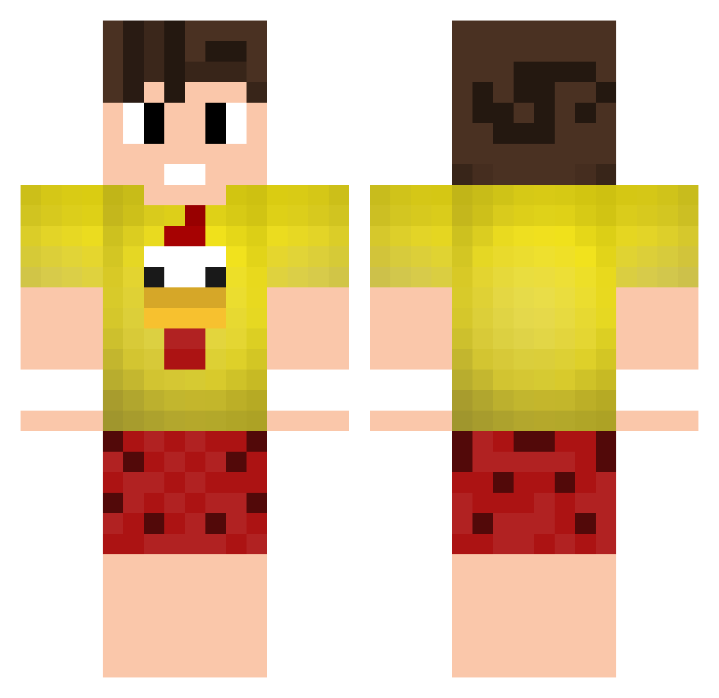 TravisScott90210 Minecraft skin, front and back view