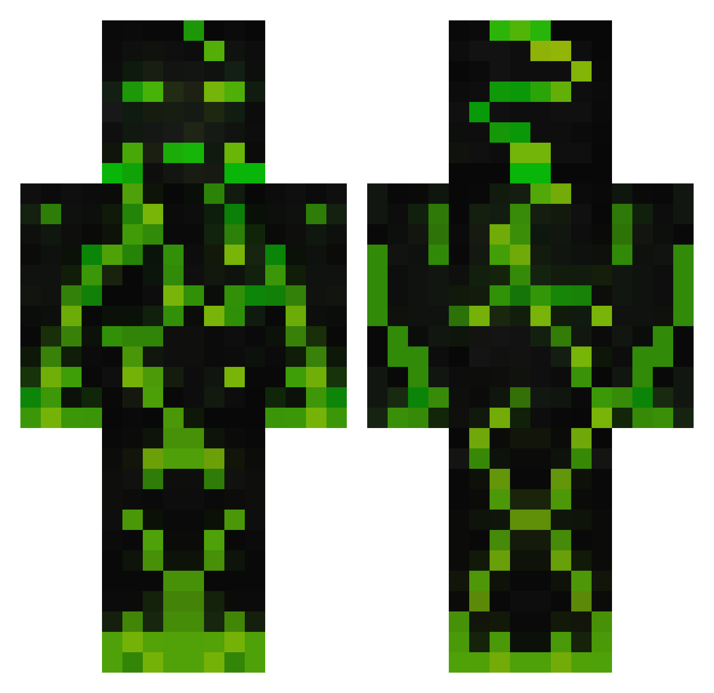 Plumicorn Minecraft skin, front and back view
