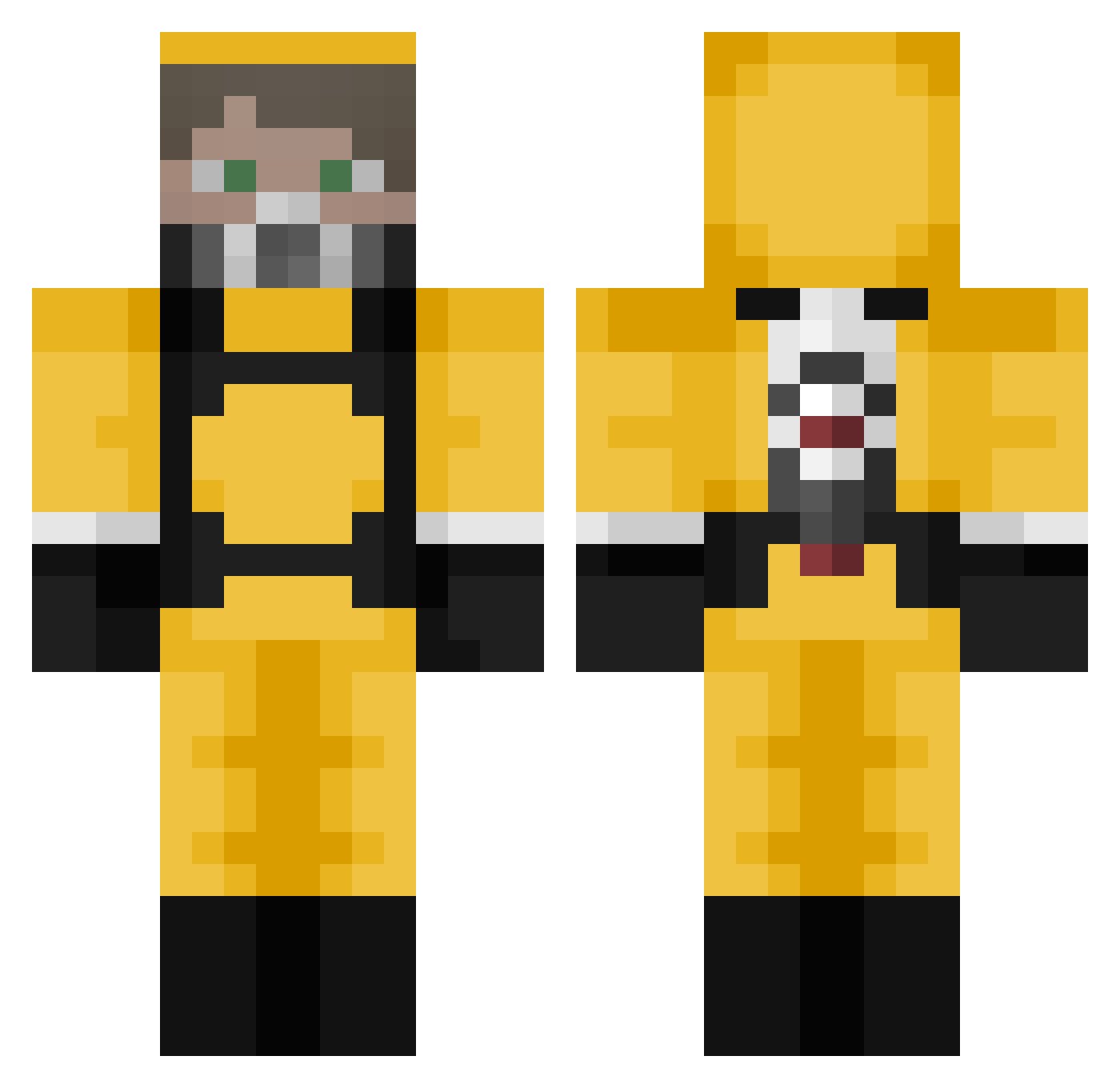 MasterYoda932 Minecraft skin, front and back view
