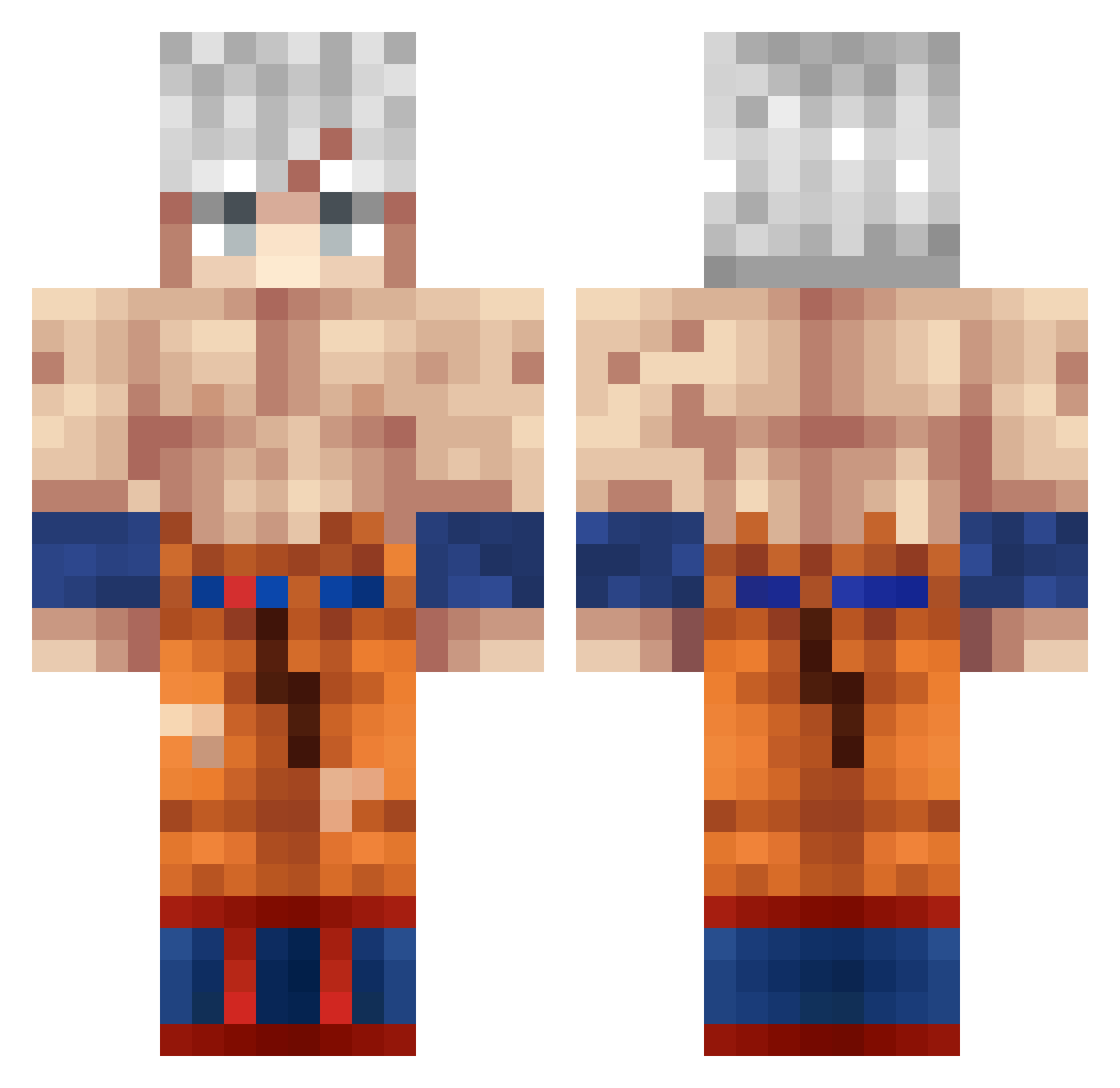 ZoopForce Minecraft skin, front and back view