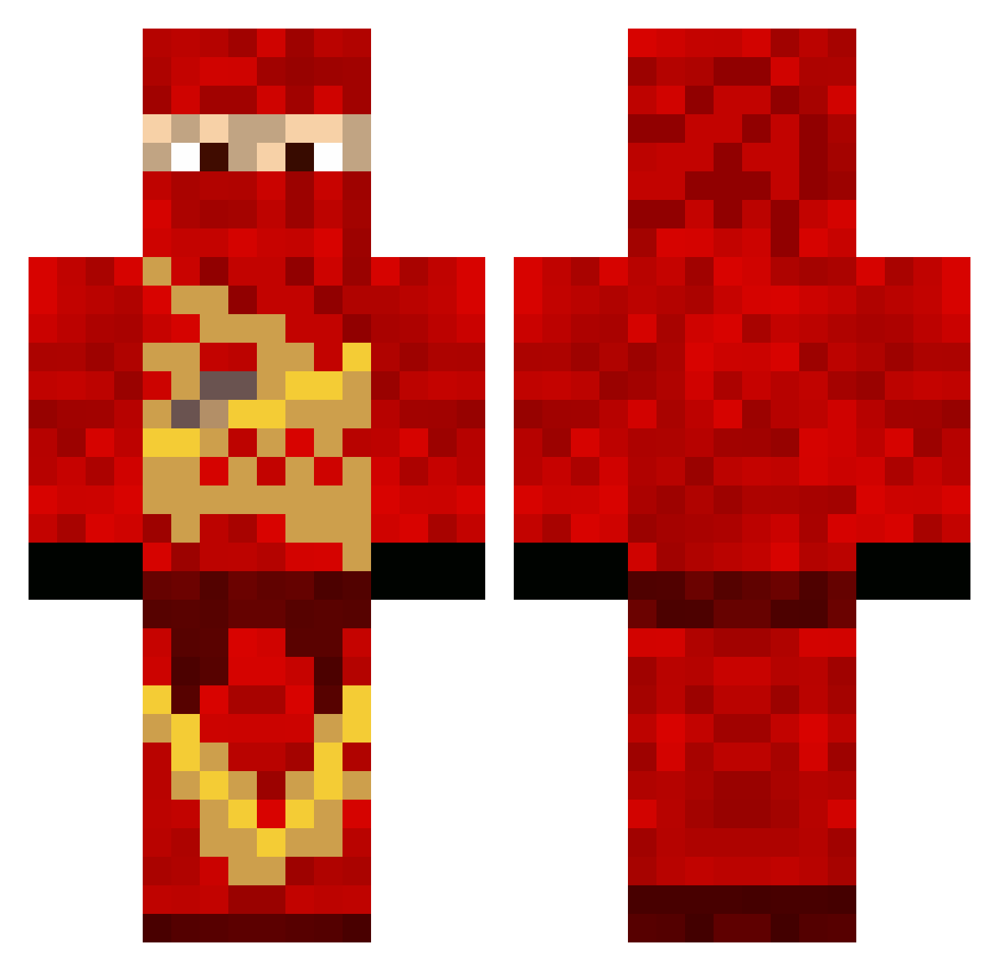 czarglex Minecraft skin, front and back view