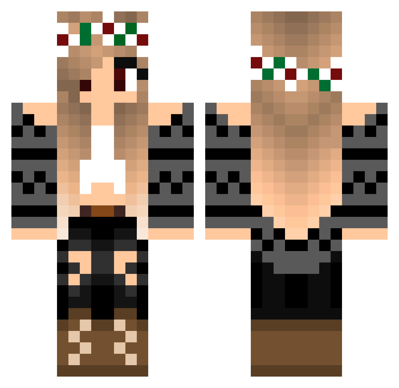 Bonita Minecraft skin, front and back view