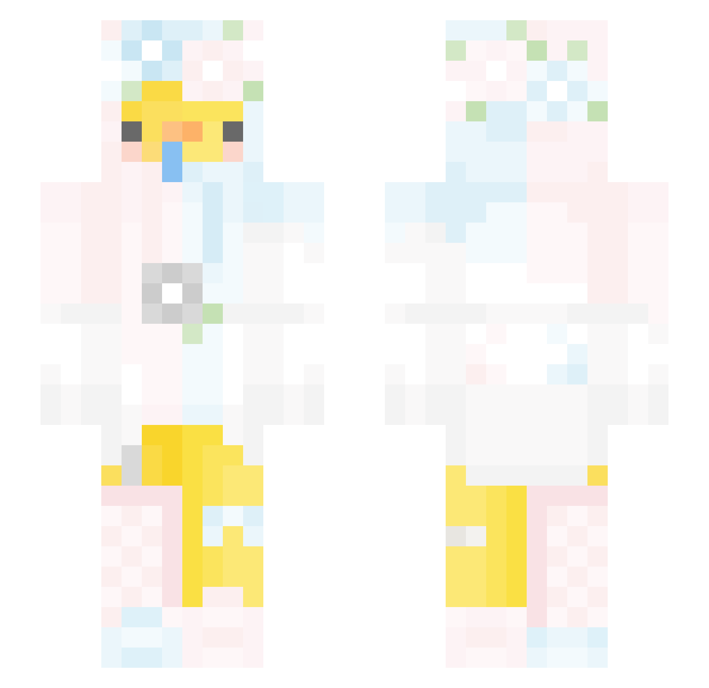 WEEKEND_01 Minecraft skin, front and back view