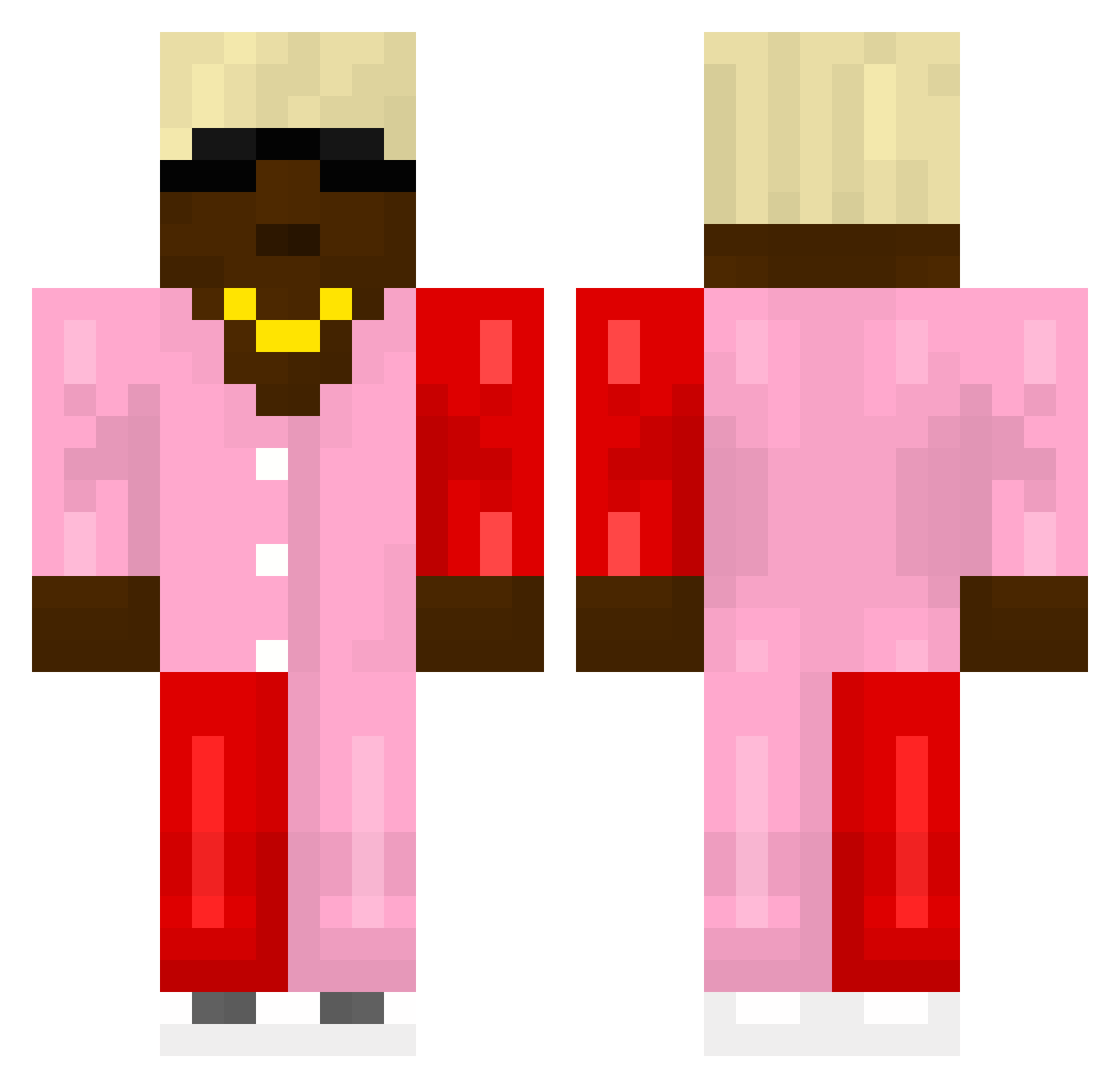 naSTASHI Minecraft skin, front and back view