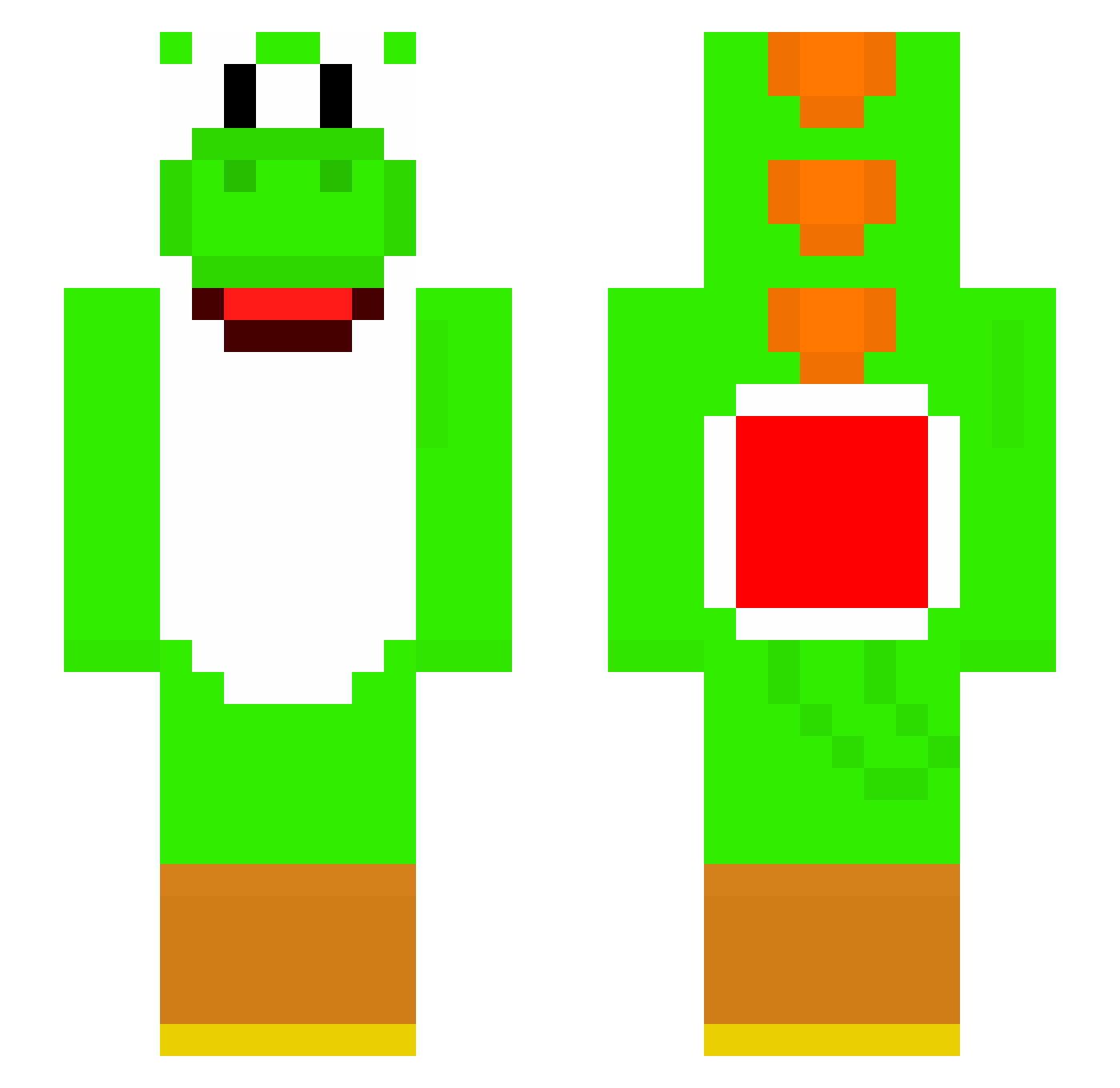 Kaimai2527 Minecraft skin, front and back view