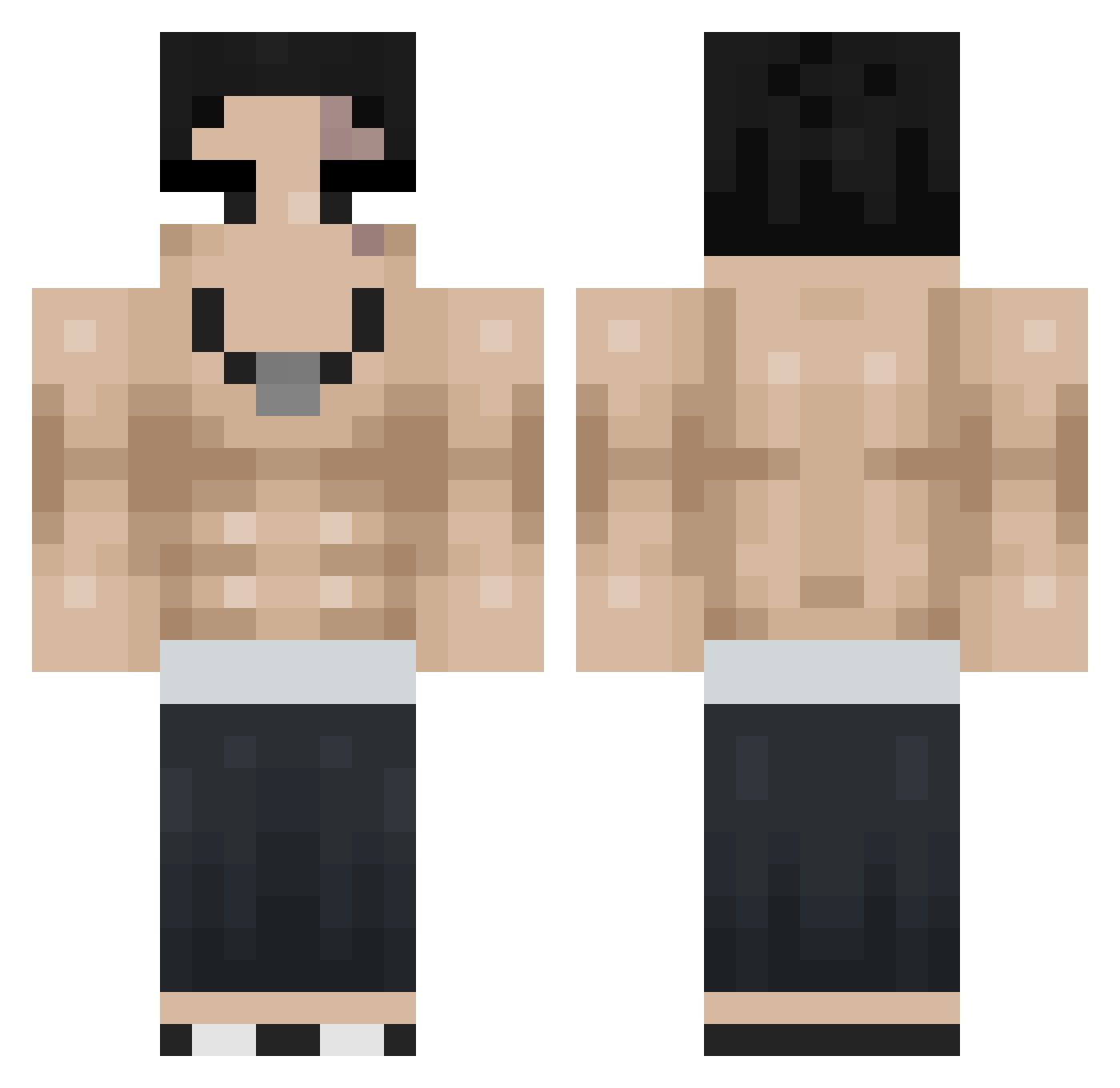 Ted11 Minecraft skin, front and back view