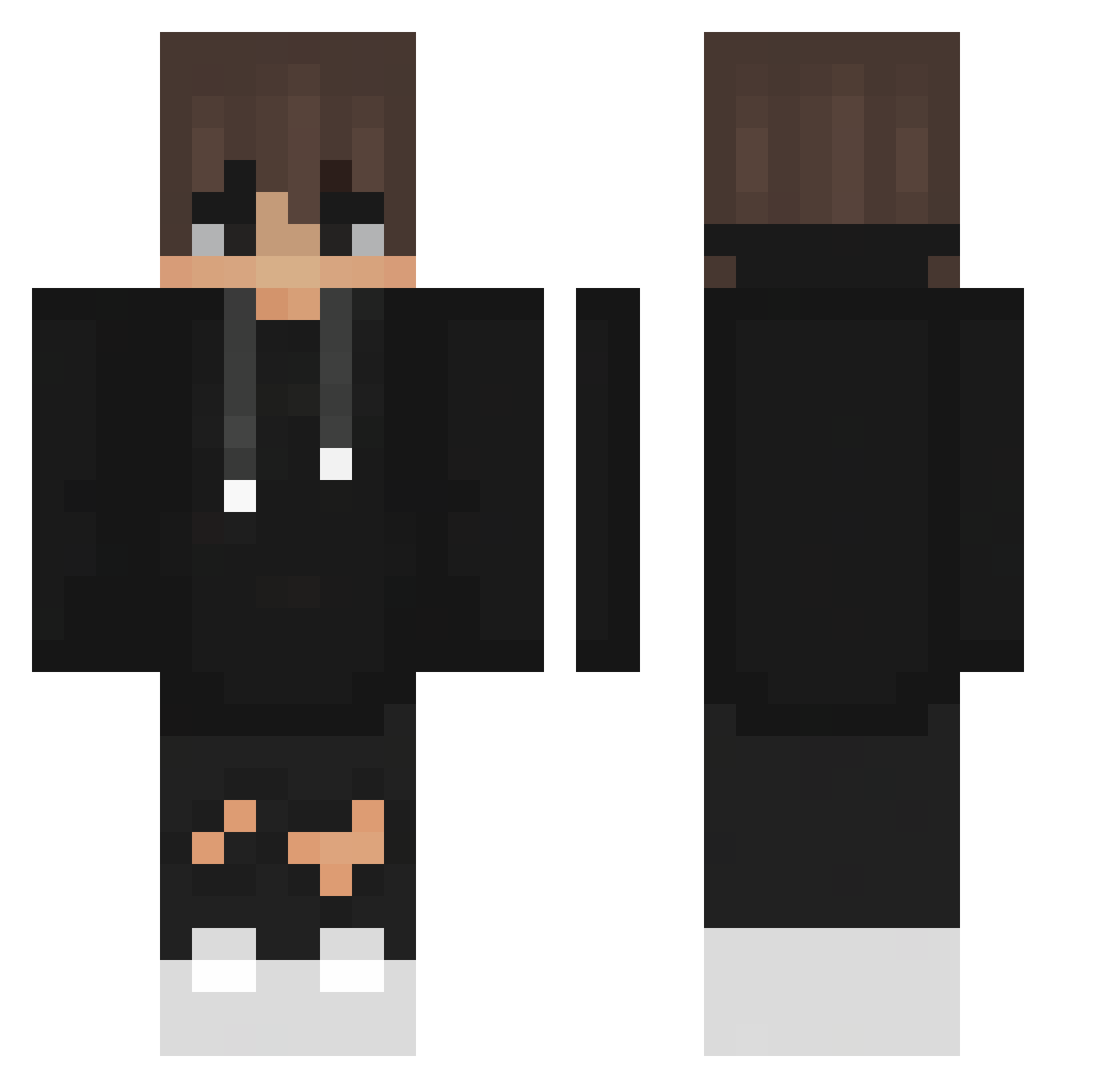 ZoroIsMissing Minecraft skin, front and back view