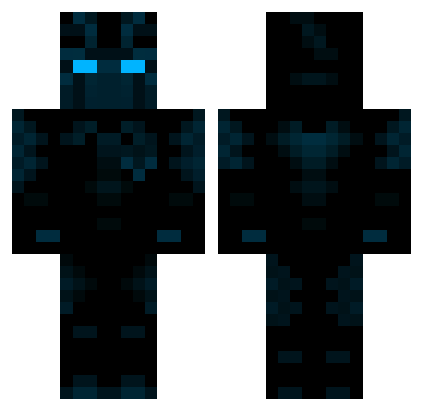 xlEMeRse Minecraft skin, front and back view