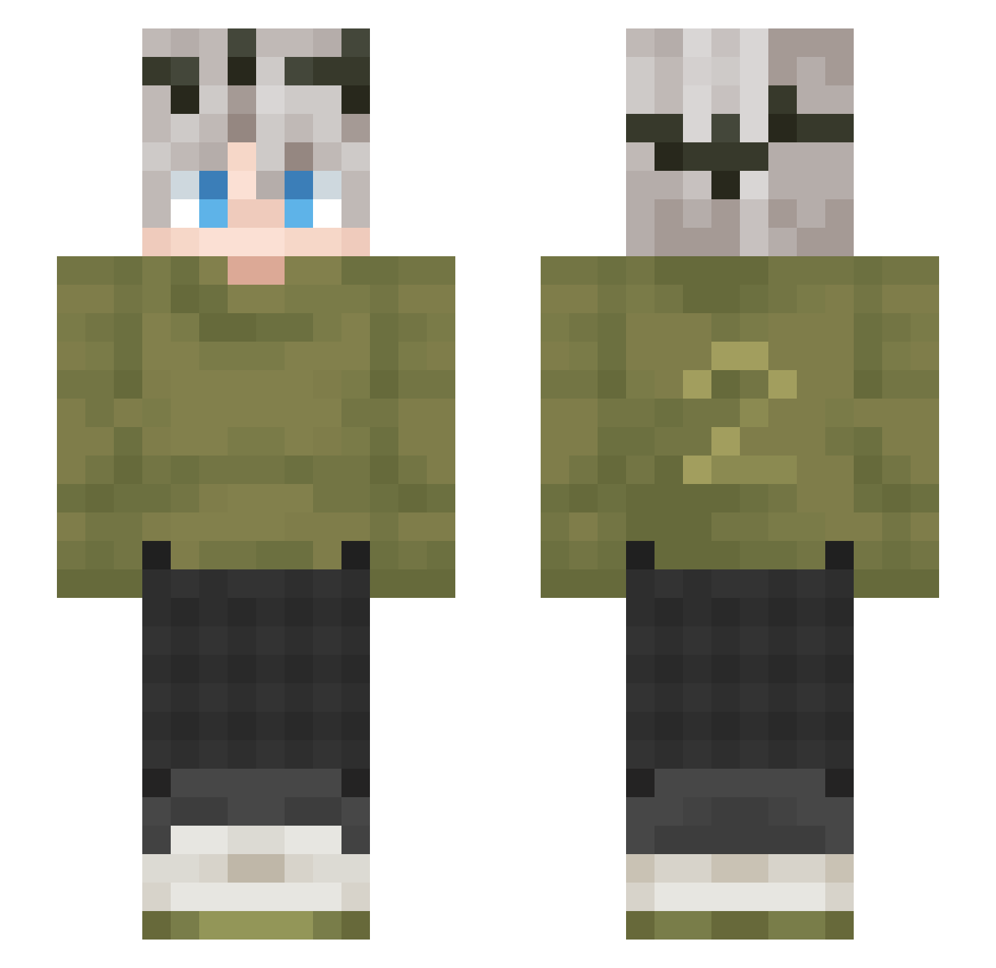 RichardKashTan Minecraft skin, front and back view