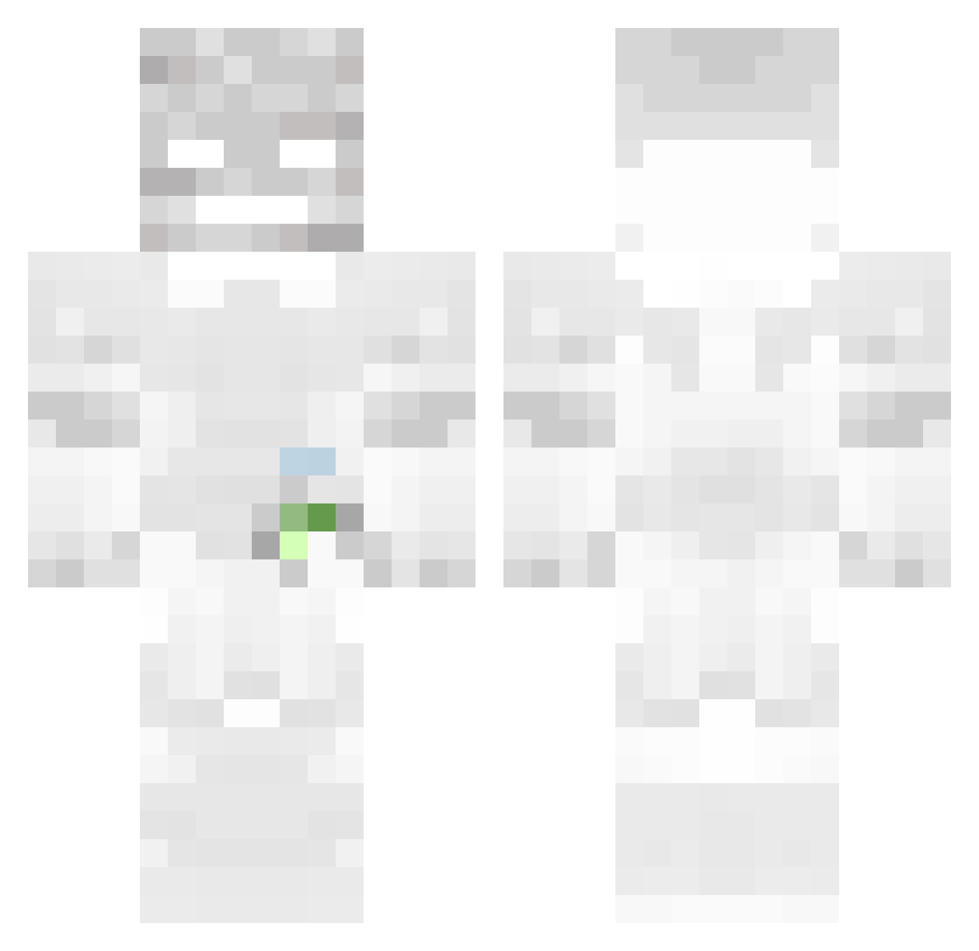 DarthCannabis Minecraft skin, front and back view