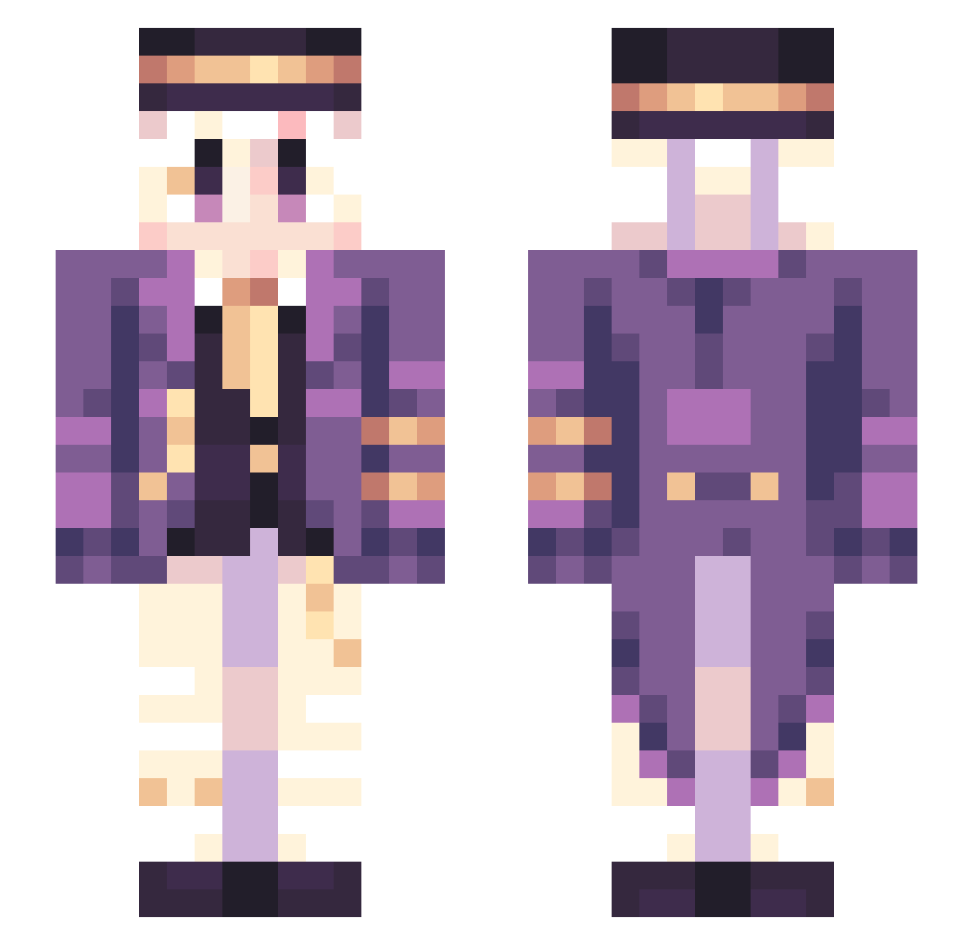 Balbes808 Minecraft skin, front and back view