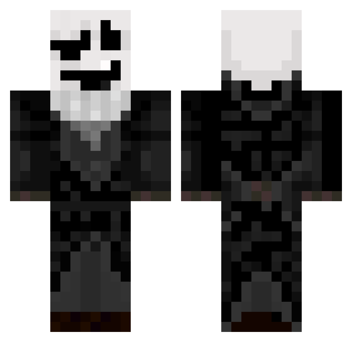 Anyparxia Minecraft skin, front and back view