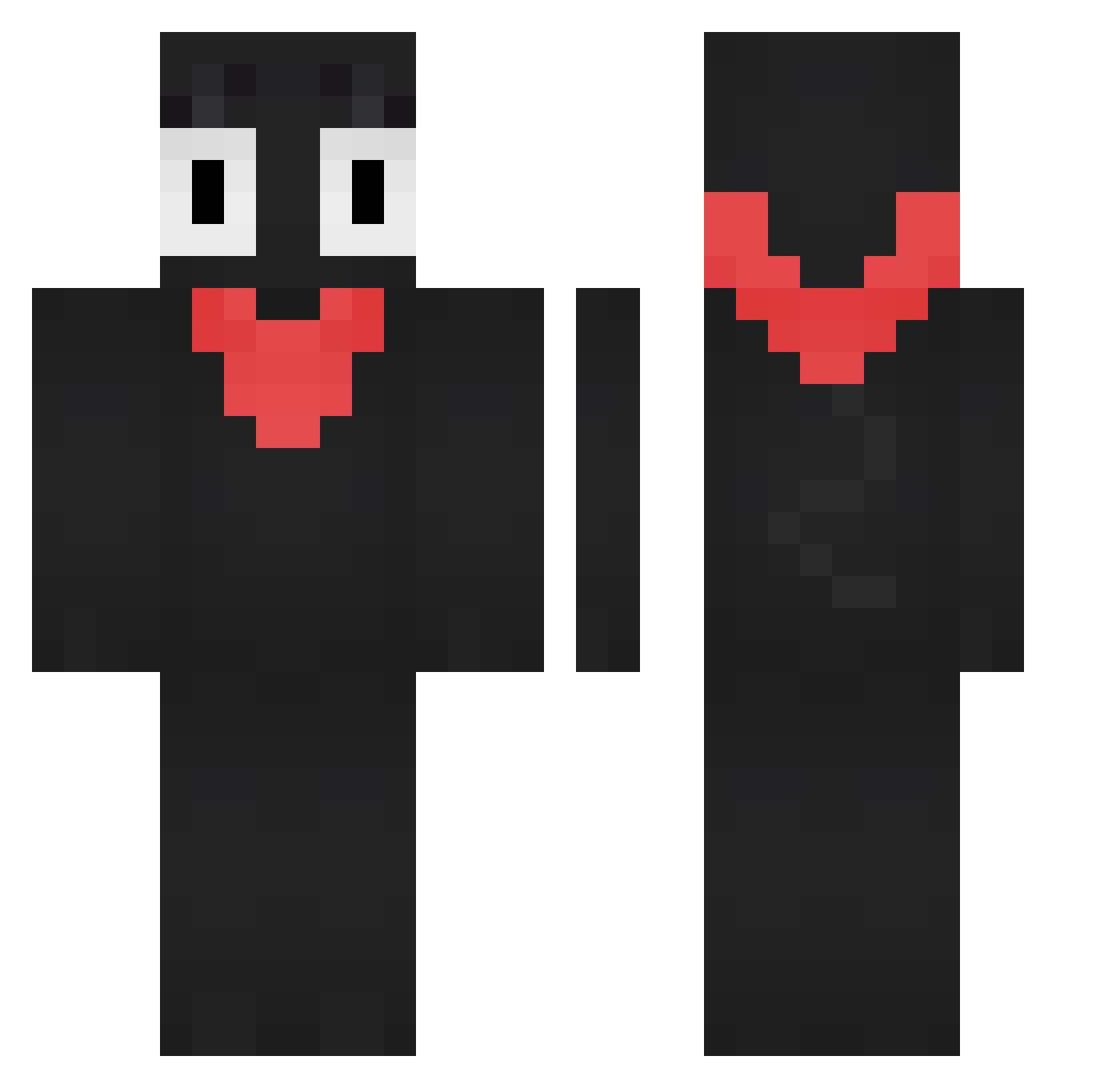 cadrel Minecraft skin, front and back view