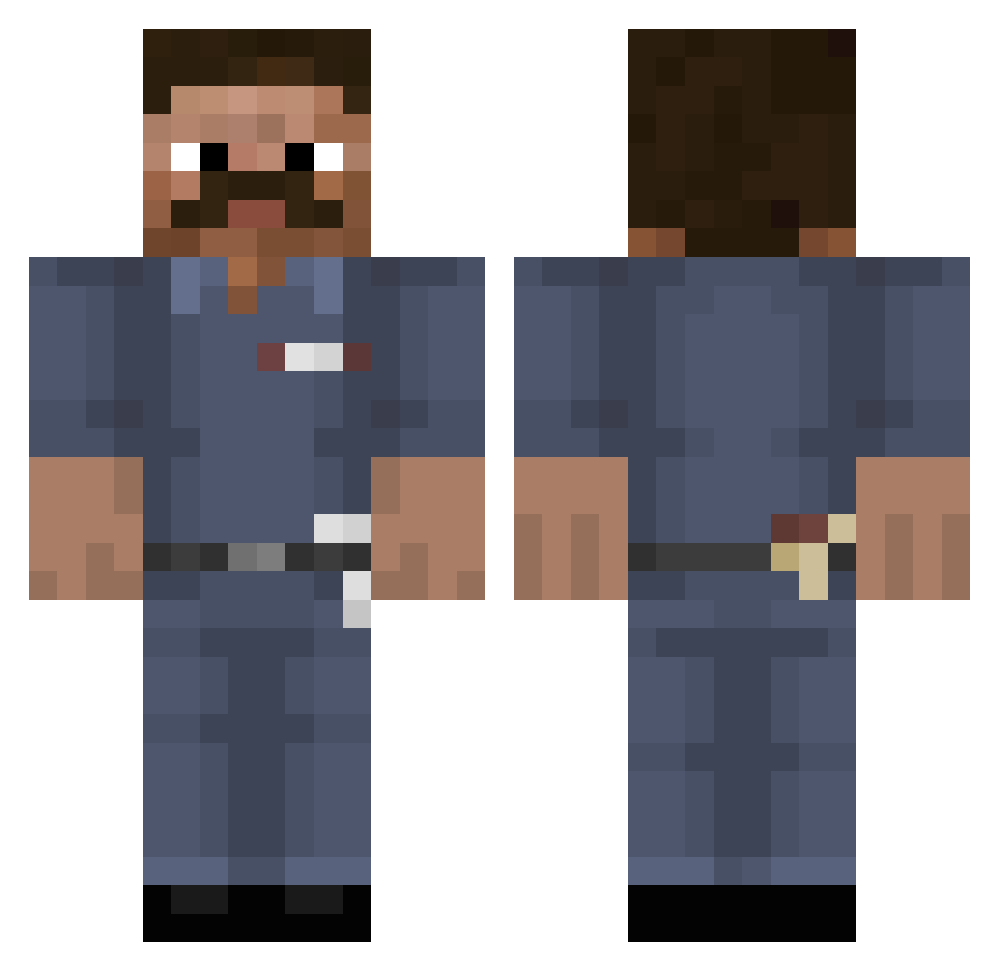 attila32101 Minecraft skin, front and back view