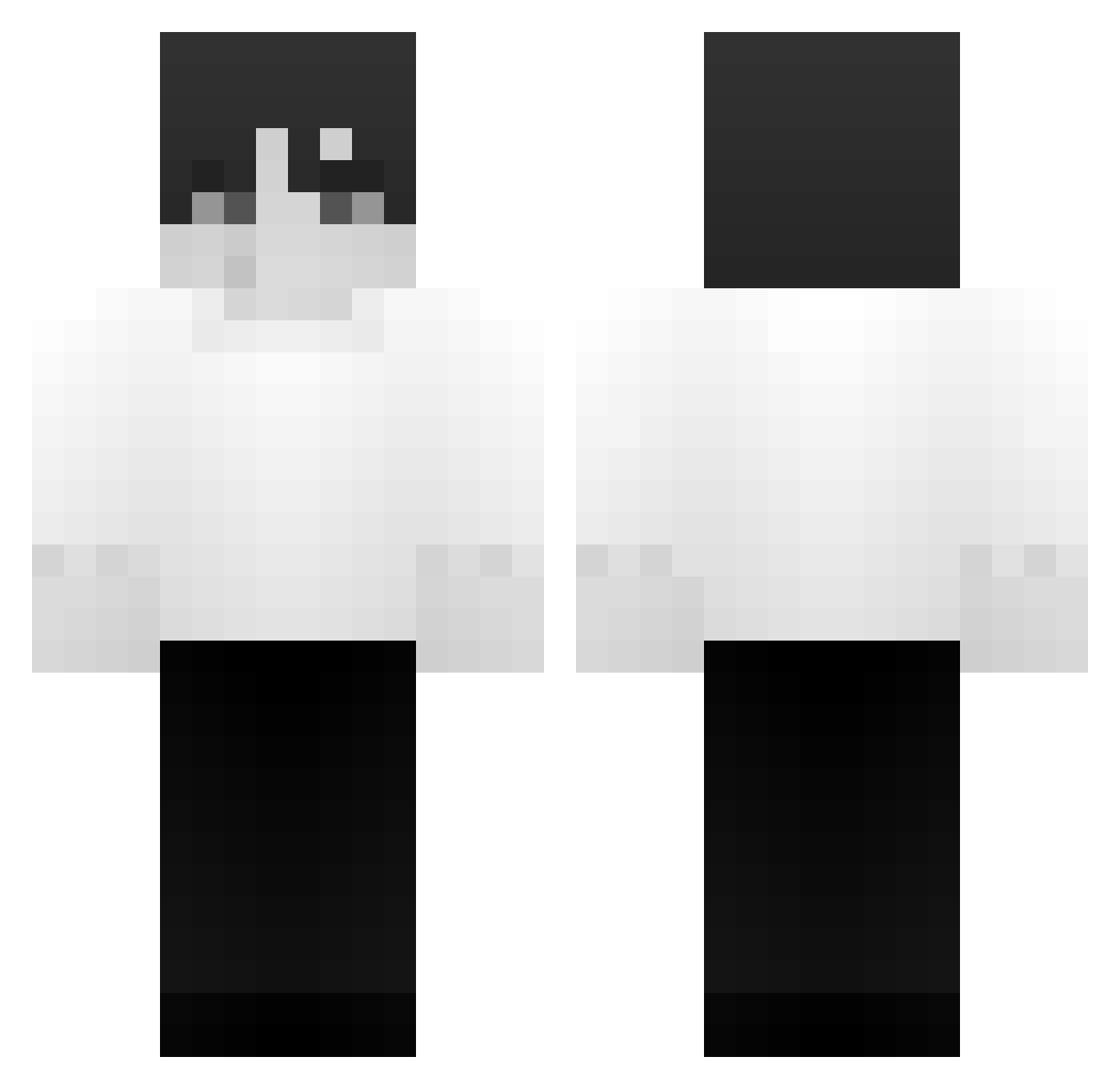 zer0s0l Minecraft skin, front and back view