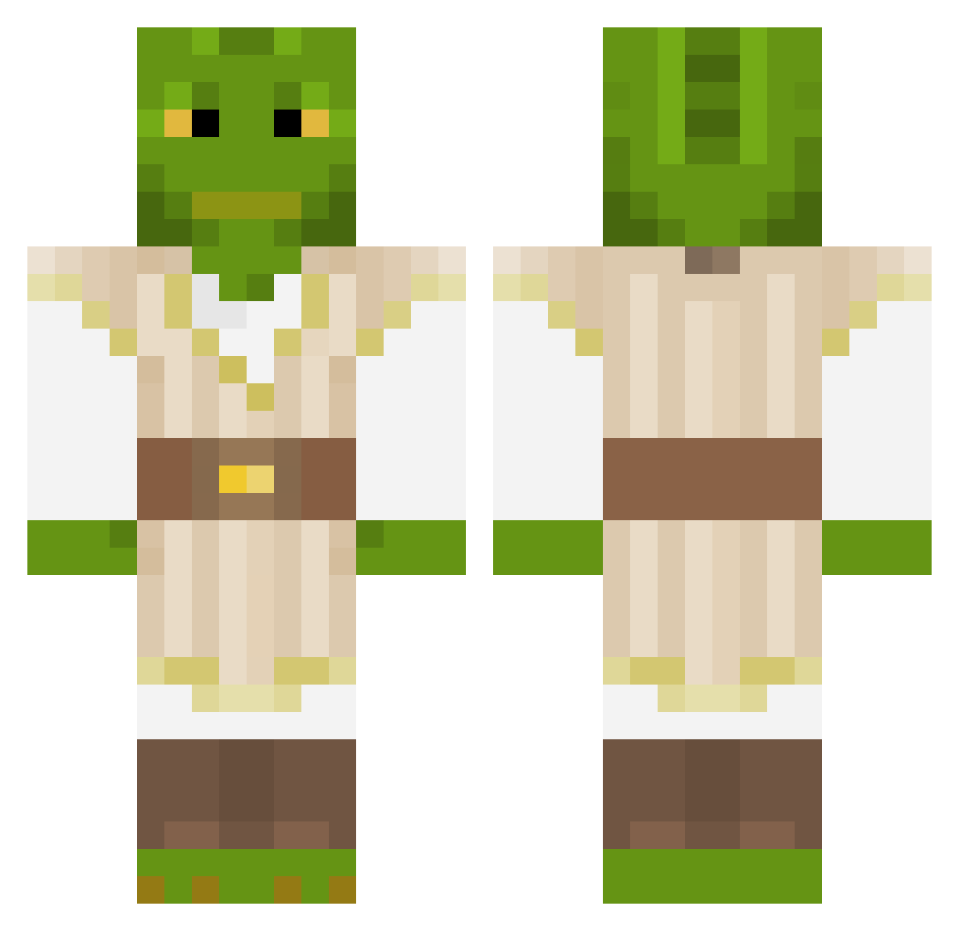 Sskeer Minecraft skin, front and back view