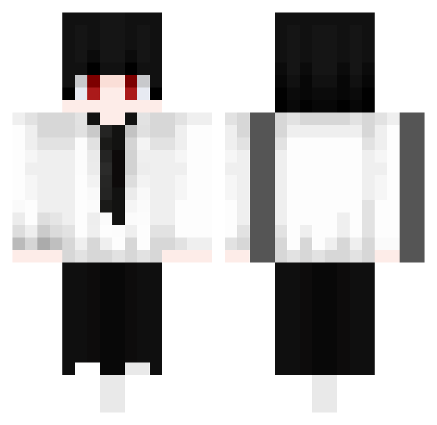 lyppee Minecraft skin, front and back view