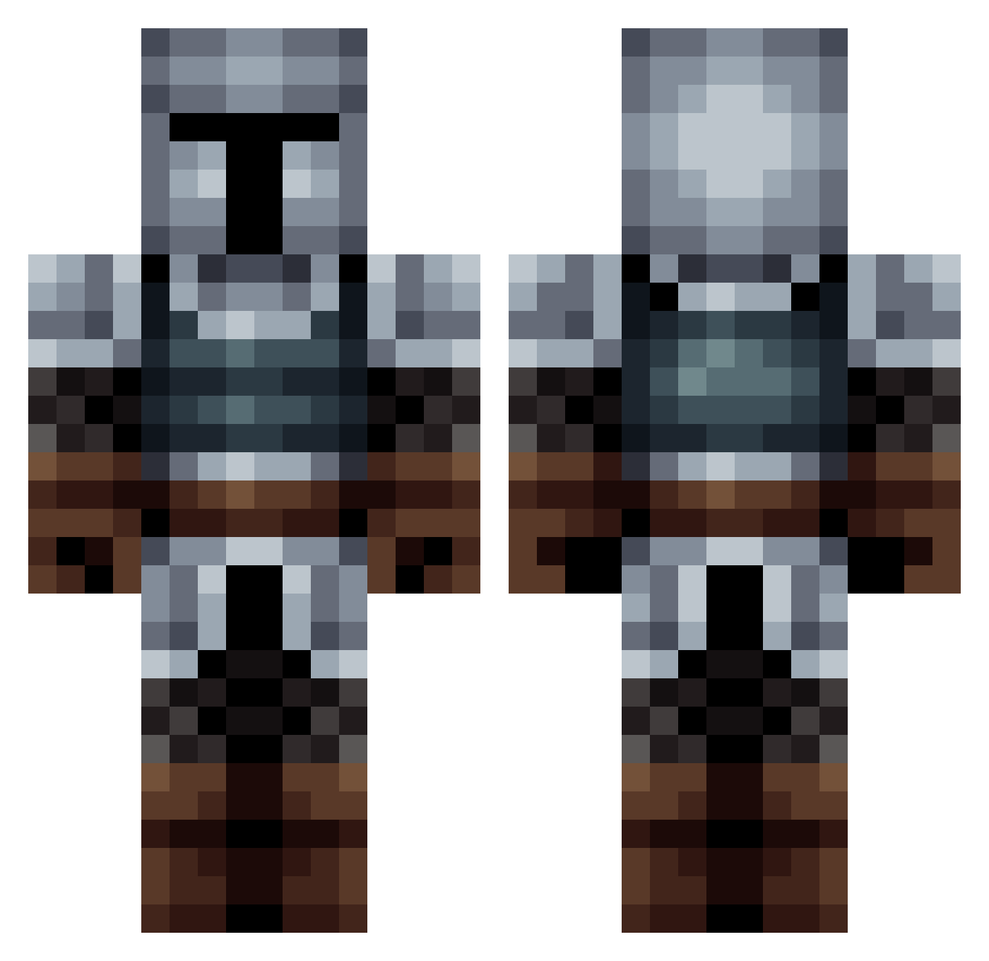 reidporg Minecraft skin, front and back view