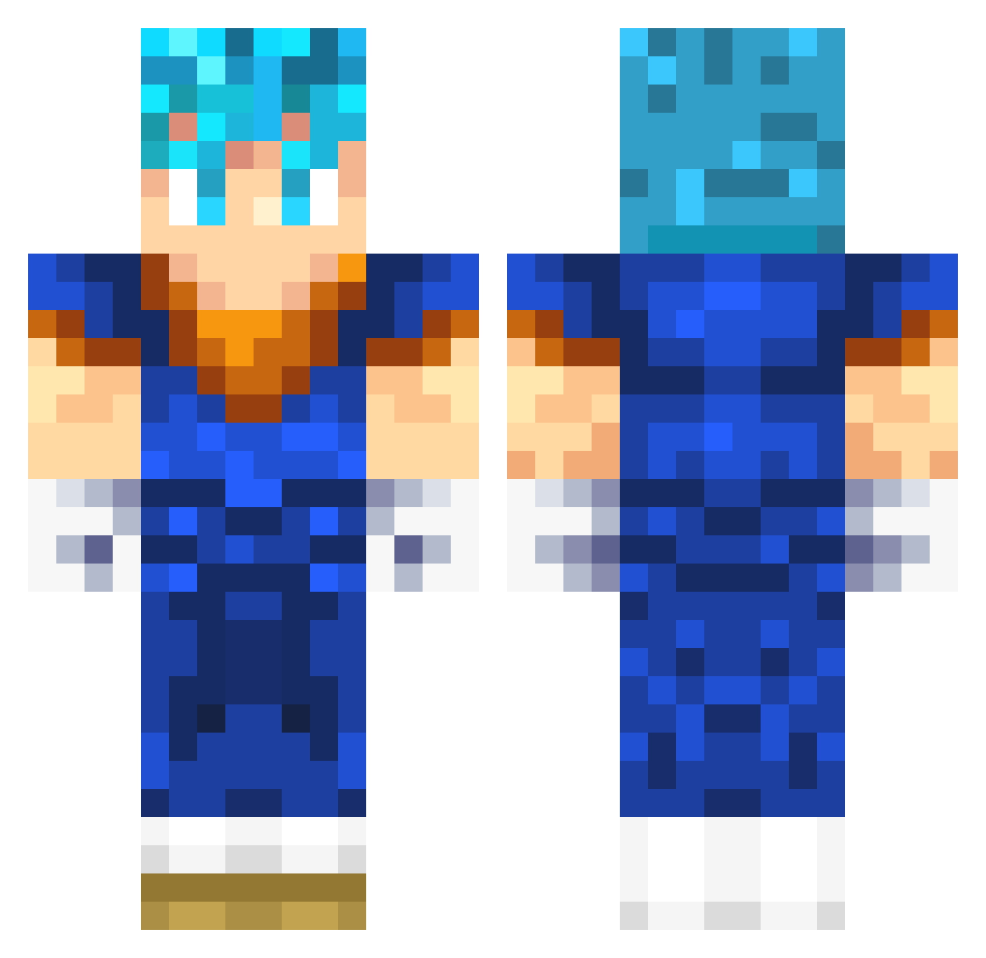 elie753 Minecraft skin, front and back view
