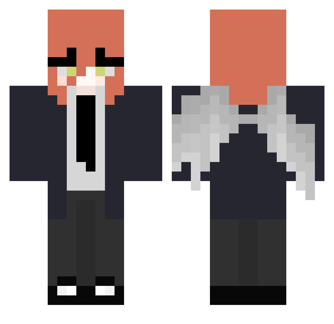 skullkids Minecraft skin, front and back view