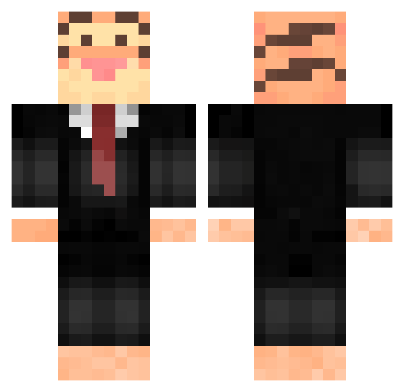 NathanTigger1 Minecraft skin, front and back view