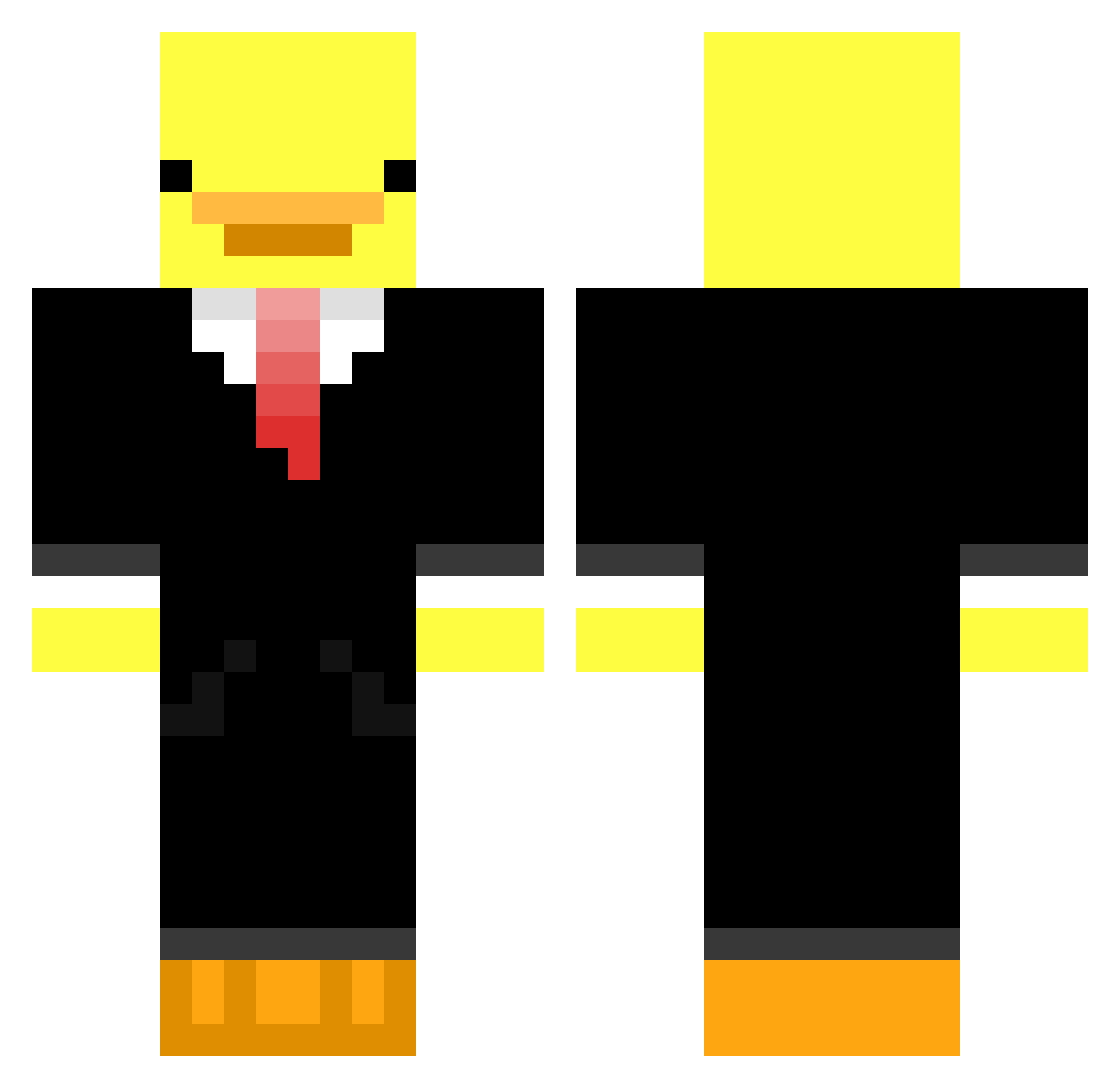 Enhyuk Minecraft skin, front and back view