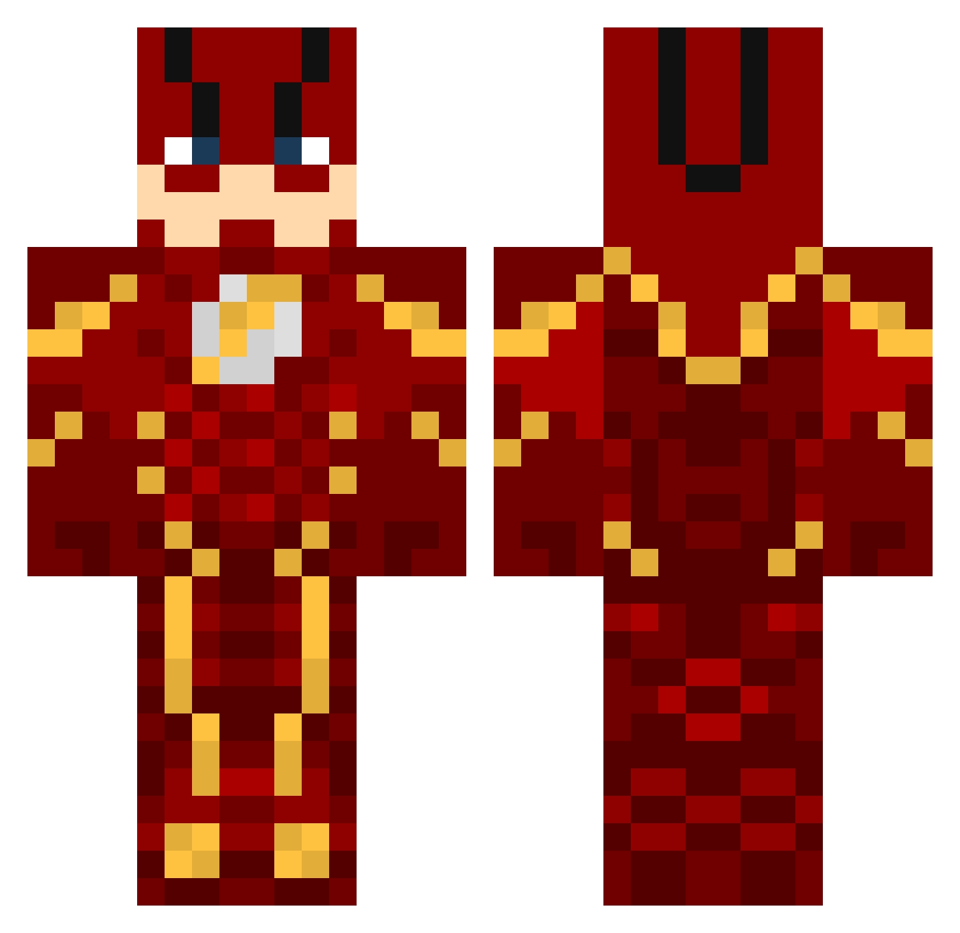Eastron12 Minecraft skin, front and back view
