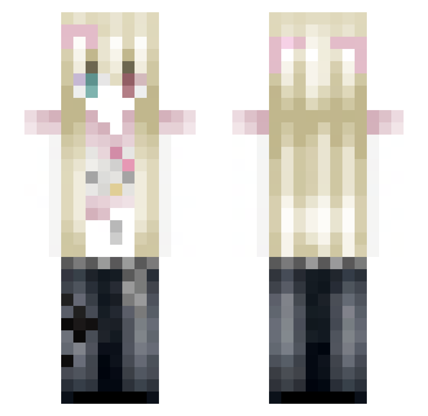 Elouu__ Minecraft skin, front and back view