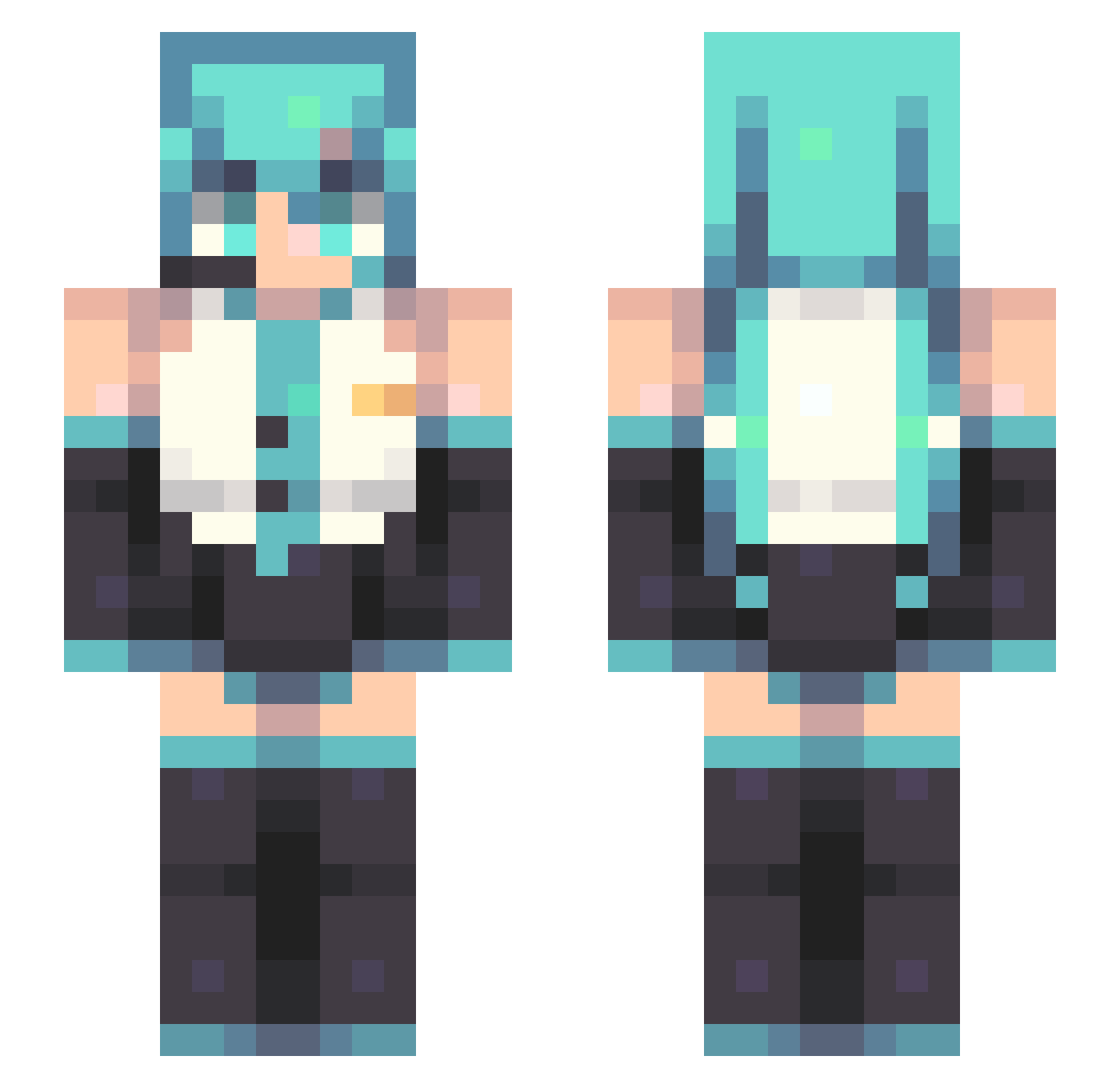 GenZmInerr Minecraft skin, front and back view
