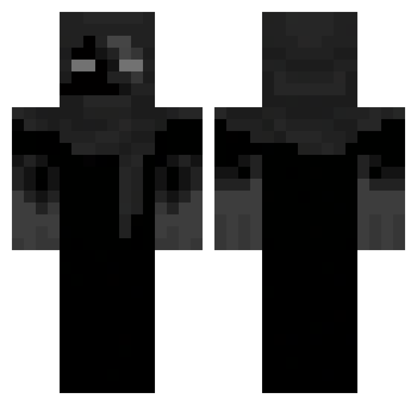 xWilberx Minecraft skin, front and back view