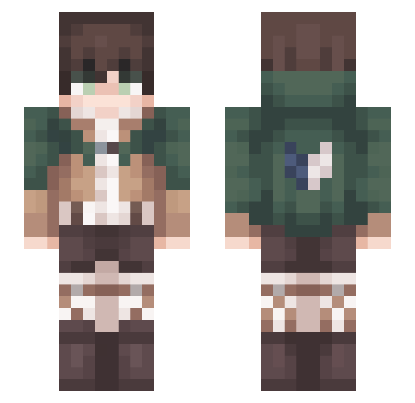 Galexo777YT Minecraft skin, front and back view
