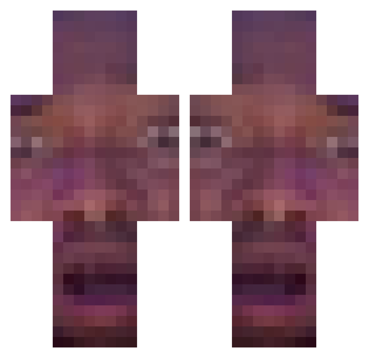 Srileyskier5289 Minecraft skin, front and back view