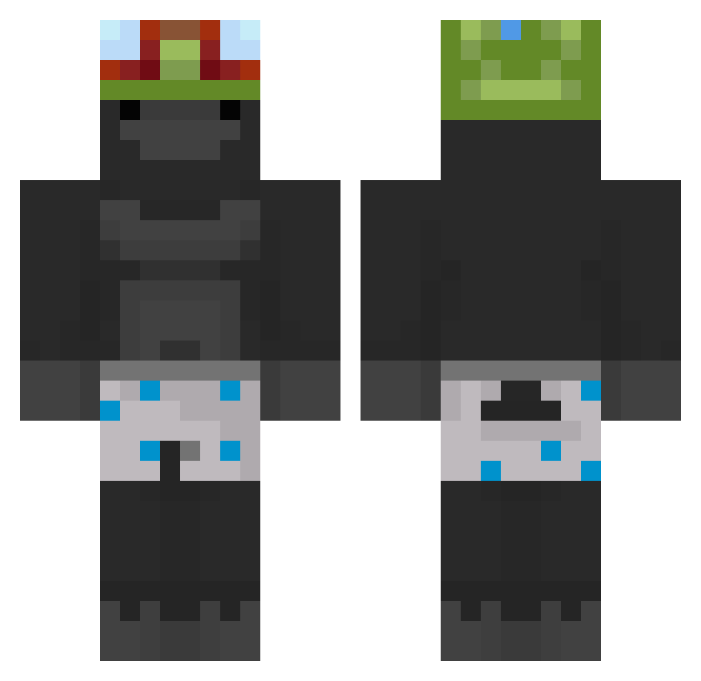 TheNoahDeCoco Minecraft skin, front and back view