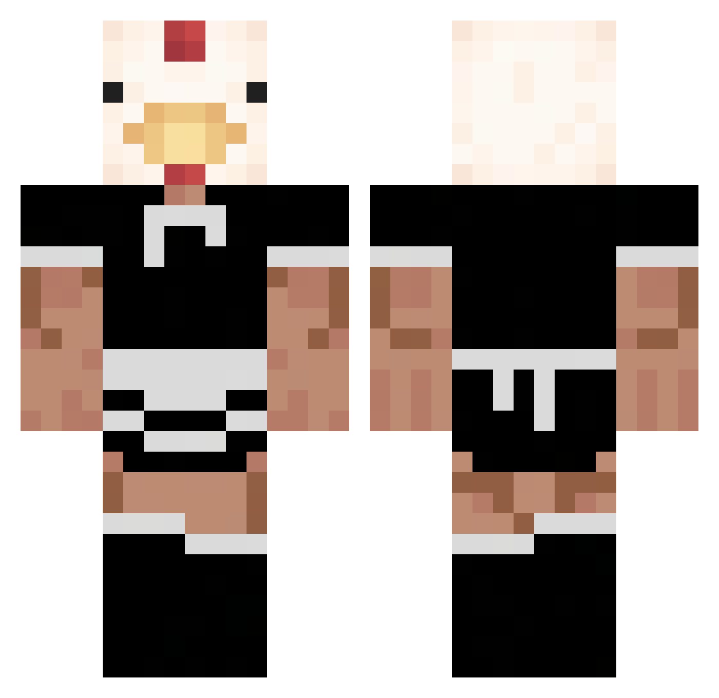 Delmis Minecraft skin, front and back view