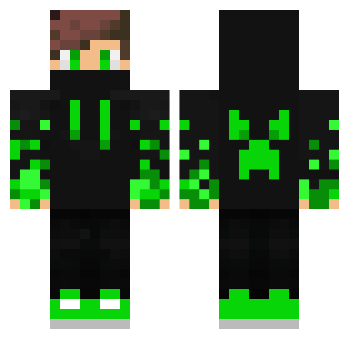 firyan Minecraft skin, front and back view