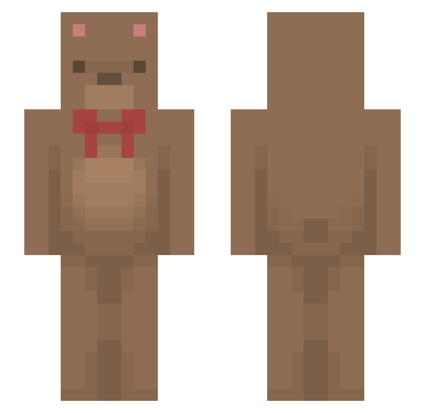 mBeer Minecraft skin, front and back view
