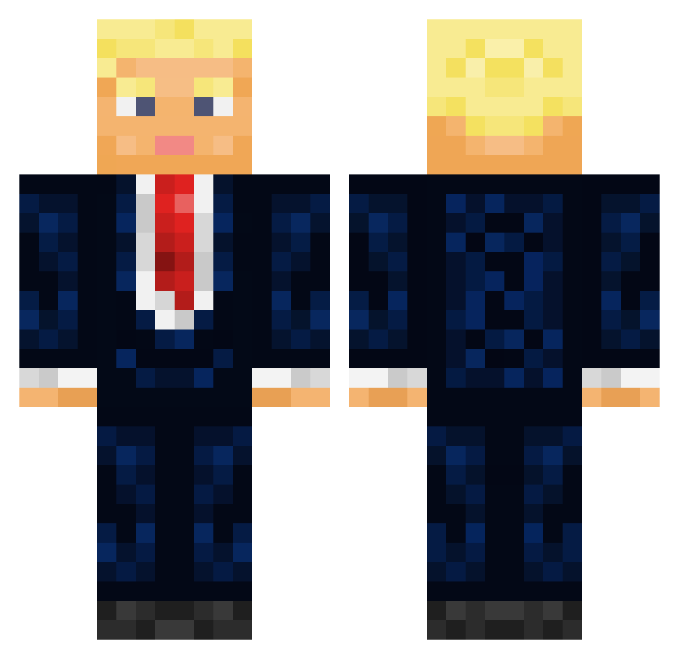 G3org3FloydRIP Minecraft skin, front and back view